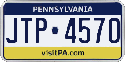 PA license plate JTP4570