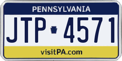 PA license plate JTP4571