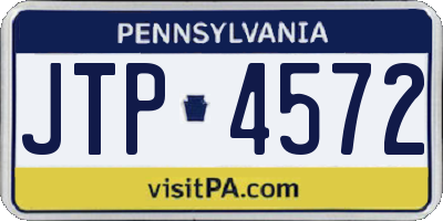 PA license plate JTP4572