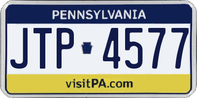 PA license plate JTP4577