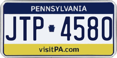 PA license plate JTP4580