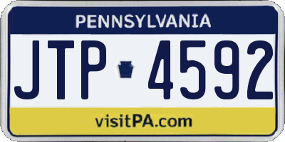 PA license plate JTP4592