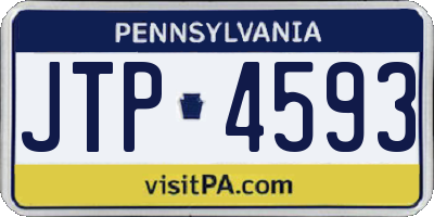 PA license plate JTP4593