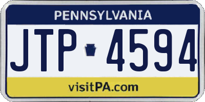 PA license plate JTP4594