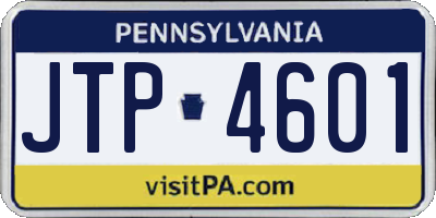 PA license plate JTP4601