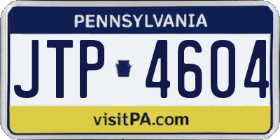PA license plate JTP4604