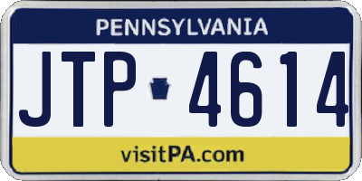 PA license plate JTP4614