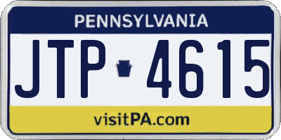 PA license plate JTP4615