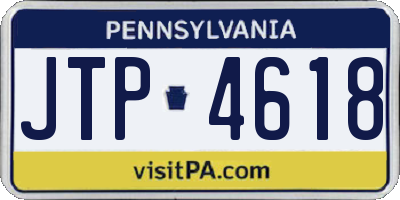 PA license plate JTP4618