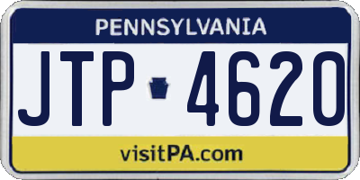 PA license plate JTP4620
