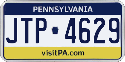 PA license plate JTP4629