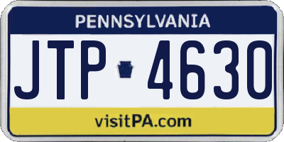 PA license plate JTP4630