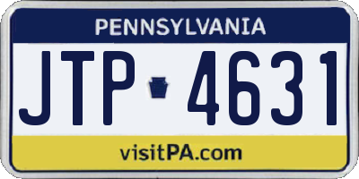 PA license plate JTP4631