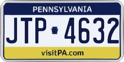 PA license plate JTP4632