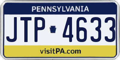 PA license plate JTP4633