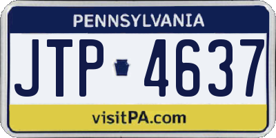 PA license plate JTP4637
