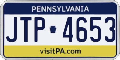 PA license plate JTP4653