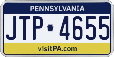 PA license plate JTP4655