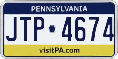 PA license plate JTP4674