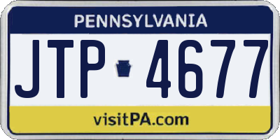 PA license plate JTP4677