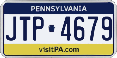 PA license plate JTP4679