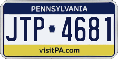 PA license plate JTP4681