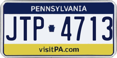 PA license plate JTP4713