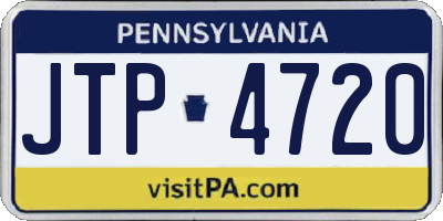 PA license plate JTP4720