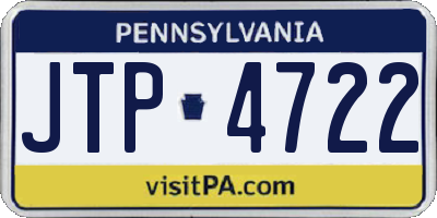 PA license plate JTP4722