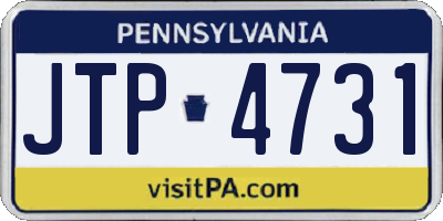PA license plate JTP4731
