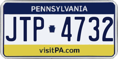 PA license plate JTP4732