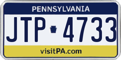 PA license plate JTP4733