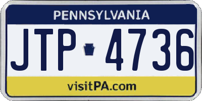 PA license plate JTP4736