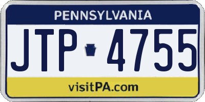 PA license plate JTP4755