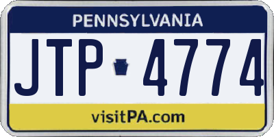 PA license plate JTP4774