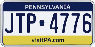 PA license plate JTP4776