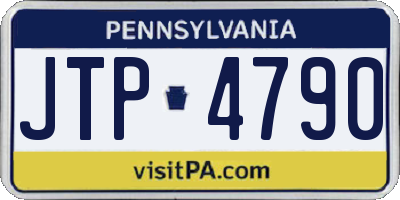 PA license plate JTP4790