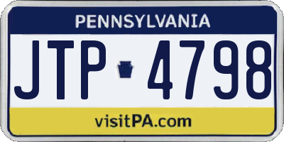 PA license plate JTP4798