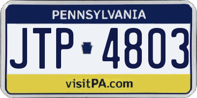 PA license plate JTP4803