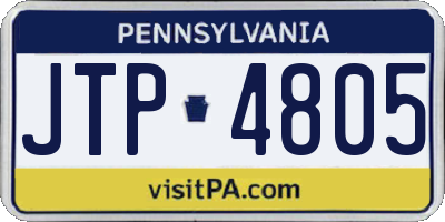PA license plate JTP4805