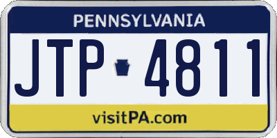 PA license plate JTP4811