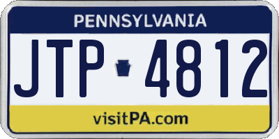 PA license plate JTP4812