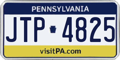 PA license plate JTP4825