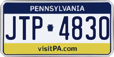 PA license plate JTP4830