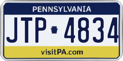 PA license plate JTP4834
