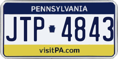 PA license plate JTP4843