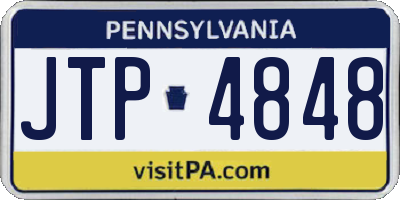 PA license plate JTP4848