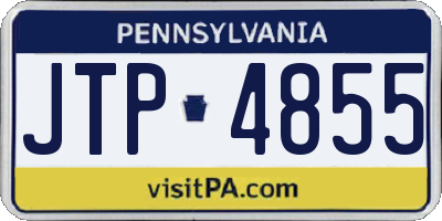 PA license plate JTP4855