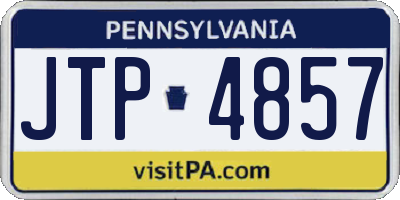 PA license plate JTP4857