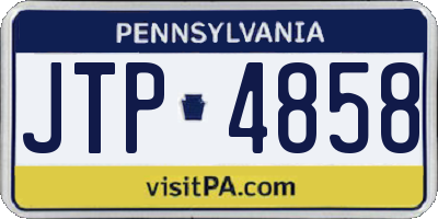PA license plate JTP4858